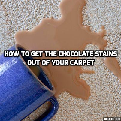how to get chocolate stain out of carpet
